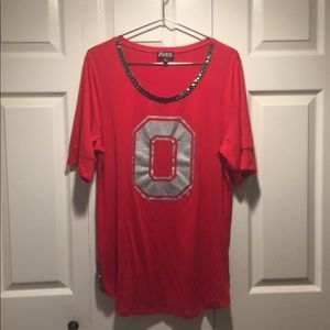 GAMEDAY COUTURE ladies red stretch top. Size - XL